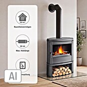 La Nordica Kaminofen Jennifer (7,5 kW, Raumheizvermögen: 215 m³, Schwarz)