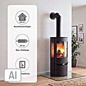 Aduro Kaminofen 9 Air (6 kW, Raumheizvermögen: 334 m³, Schwarz)