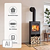 Aduro Kaminofen 19 (5 kW, Raumheizvermögen: 350 m³, Schwarz)