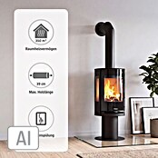 Aduro Kaminofen 9.3 Lux Air (6 kW, Raumheizvermögen: 350 m³, Schwarz)