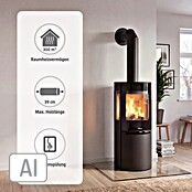 Aduro Kaminofen 9.5 Lux Air (6 kW, Raumheizvermögen: 350 m³, Schwarz)