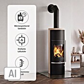 Justus Wasserführender Kaminofen Faro Aqua 2.0 (8,5 kW, Raumheizvermögen: 200 m³, Verkleidung: Sandstein, Schwarz)