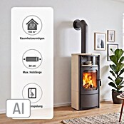 Hark Kaminofen (7 kW, Raumheizvermögen: 146 m³, Verkleidung: Kachel, Creme)