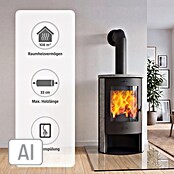 Fireplace Kaminofen Trend (6 kW, Raumheizvermögen: 108 m³, Verkleidung: Speckstein, Schwarz)