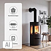 Aduro Kaminofen 17 (6,5 kW, Raumheizvermögen: 350 m³, Schwarz)