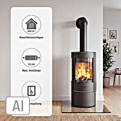 Fireplace Kaminofen Amarant  (5 kW, Raumheizvermögen: 108 m³, Verkleidung: Stahl, Schwarz)