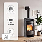 Fireplace Kaminofen Durango (6 kW, Raumheizvermögen: 108 m³, Verkleidung: Speckstein, Gussgrau)