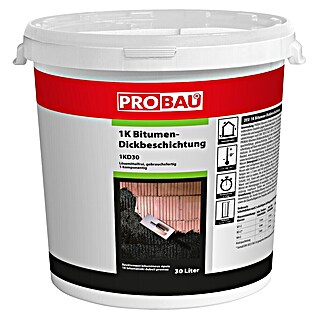 Probau Bitumen-Dickbeschichtung (30 l, Schwarz)