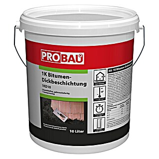 Probau Bitumen-Dickbeschichtung (10 l, Schwarz)