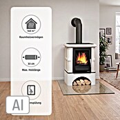 Justus Kachelkamin Bavaria (7 kW, Raumheizvermögen: 144 m³, Verkleidung: Keramik, Ahorn weiß)