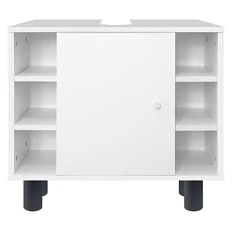 ML-Design  Badmöbel-Set Badezimmerschrank mit Tür und 6 Ablagen Badschrank Waschtisch