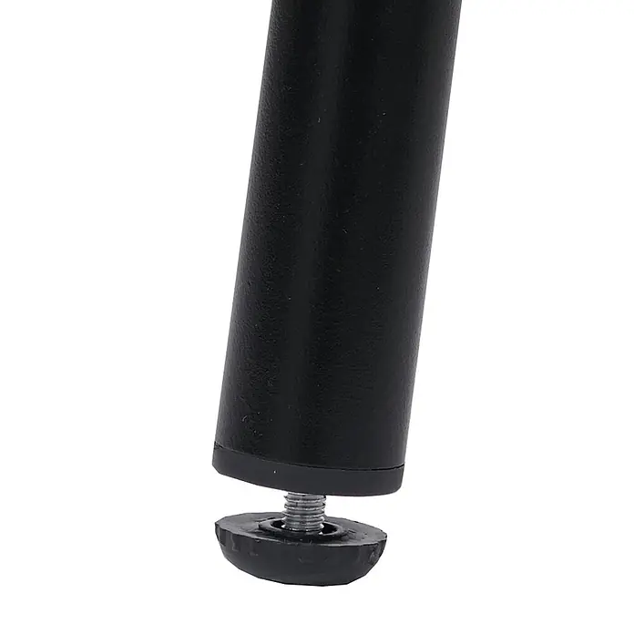 Mendler Gartenstuhl-Set HWC-P89 - 2 Stk., Metall, Anthrazit, B x T x H: 56 x 57 x 71 cm - Schwarzes Möbelbein mit verstellbarem schwarzem Fuß und silberner Gewindeschraube zum Nivellieren.