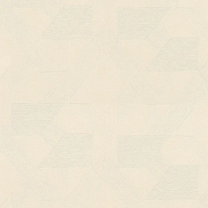 SCHÖNER WOHNEN-Kollektion Cosyliving Vliestapete LINES Grafik - Beige-Sand, Grafisch, 10,05 x 0,53 m - Texturierte hellbeige Tapete mit modernem geometrischem Muster aus horizontalen, vertikalen und diagonalen Linien.