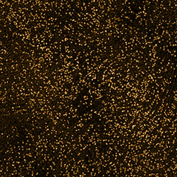 SCHÖNER WOHNEN-Farbe Trendstruktur Dekoputz-Set Glimmer-Optik - 2 -tlg., Opal - Nahaufnahme einer funkelnden goldbraunen Textur, die feinem Glitzer oder Metallstaub ähnelt.