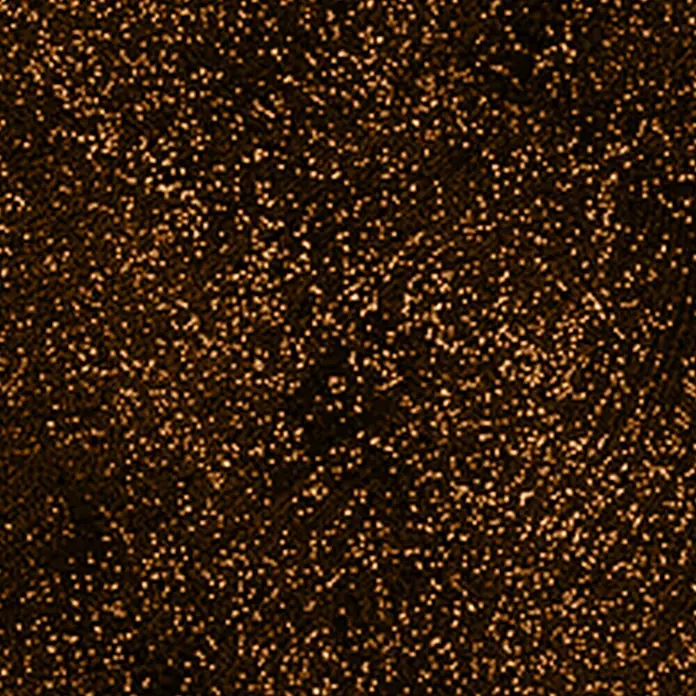 SCHÖNER WOHNEN-Farbe Trendstruktur Dekoputz-Set Glimmer-Optik - 2 -tlg., Kupfer - Dunkelbraune Textur mit glitzernden Goldpunkten, die einen Schimmereffekt erzeugen.