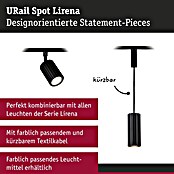 Paulmann Wand- & Deckenspot Urail Spot Lirena (Ø x H: 6 cm x 17 mm, GU10, Schwarz) | BAUHAUS