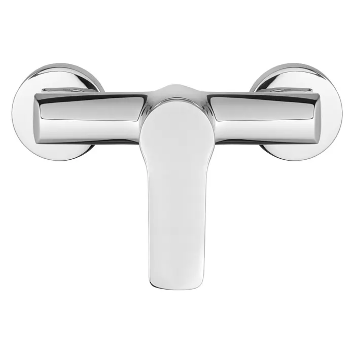 Brausearmatur Wasserhahn MALTA Brausebatterie für Badezimmer in Silber -  - Glänzende Chrom-Duscharmatur mit Einhebelmischer und zwei Wandanschlüssen.