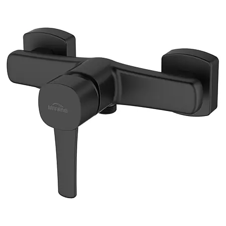 Brausearmatur Wasserhahn GLAMOUR Brausebatterie für Badezimmer in Schwarz