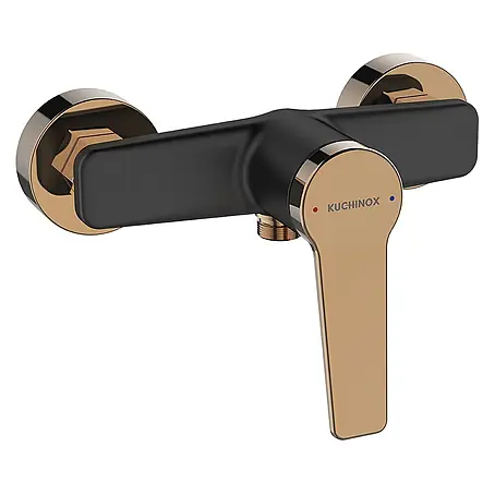 Bad Land  UP-Brausearmatur ALANIS Brausearmatur Schwarz-Rosegold
