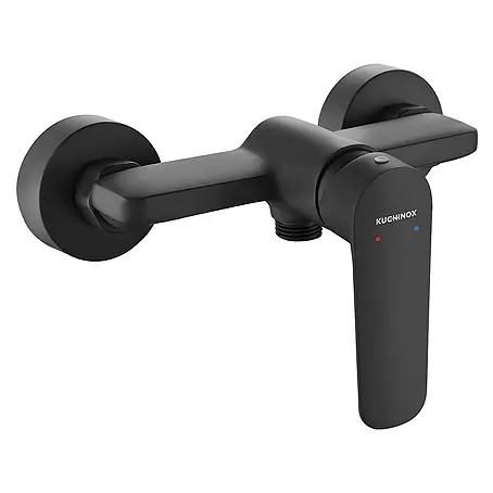 Brausearmatur Wasserhahn GAVA Brausebatterie für Badezimmer in Schwarz