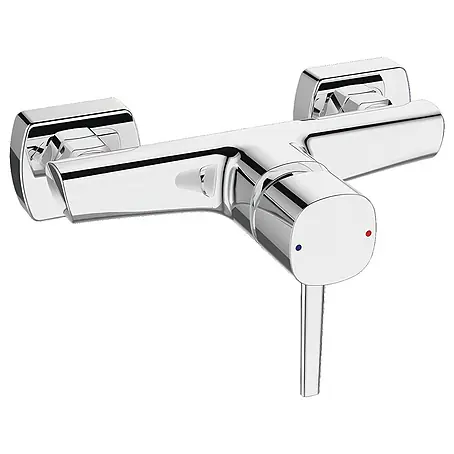 Brausearmatur Wasserhahn POLA Brausebatterie für Badezimmer in Silber