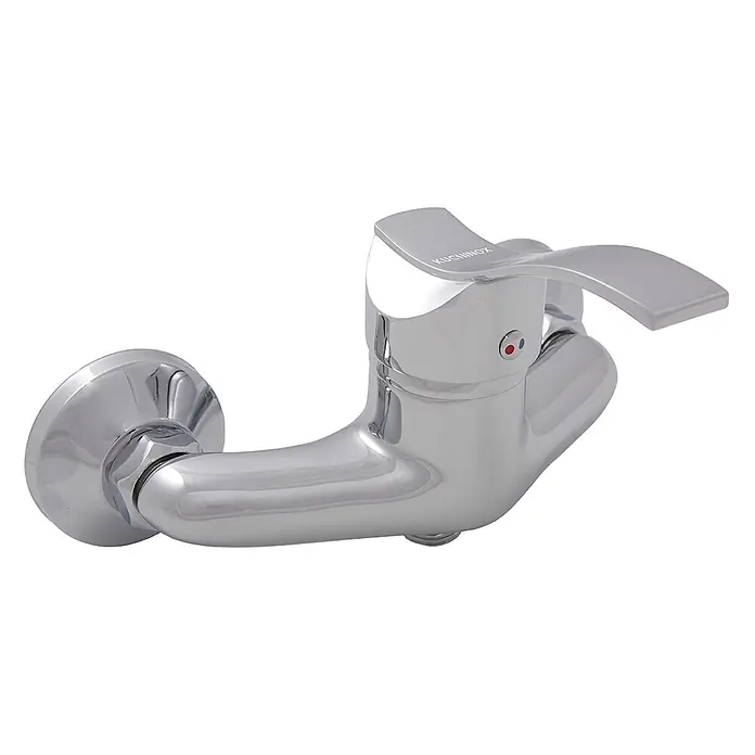Brausearmatur Wasserhahn ARGOX Brausebatterie für Badezimmer in Chrom -  - Glänzende verchromte Einhebel-Wandarmatur.