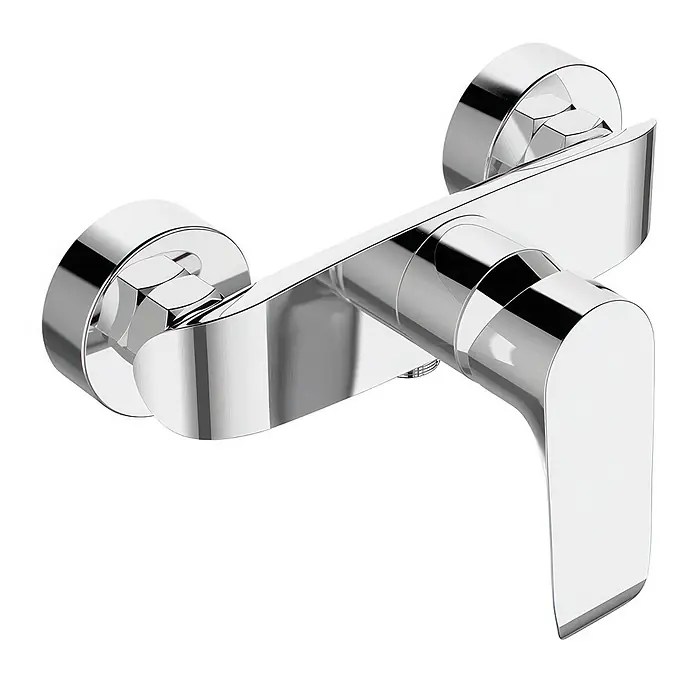 Brausearmatur Wasserhahn ALEA Brausebatterie für Badezimmer in Silber -  - Verchromte Einhebel-Dusch- oder Badewannenarmatur in schlankem Design.