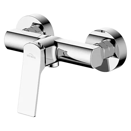 Brausearmatur Wasserhahn NERI Brausebatterie für Badezimmer in Silber