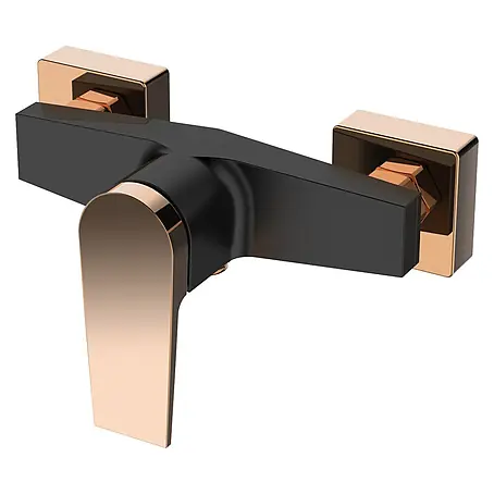 Brausearmatur Wasserhahn MIDNIGHT Brausebatterie für Badezimmer in Schwarz-Gold
