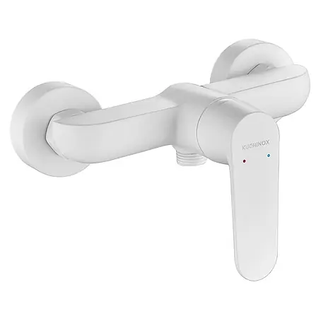Brausearmatur Wasserhahn DIMA Brausebatterie für Badezimmer in Weiß