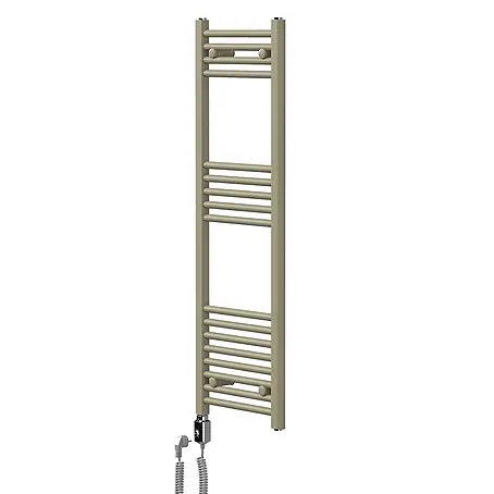 LuxeBath  Elektro-Badheizkörper Handtuchheizkörper elektrisch 600W 400 x 1200 mm Beige Heizkörper