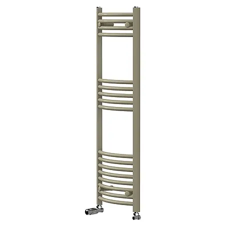 LuxeBath Handtuchheizkörper 400x1200 mm mit Thermostatventil