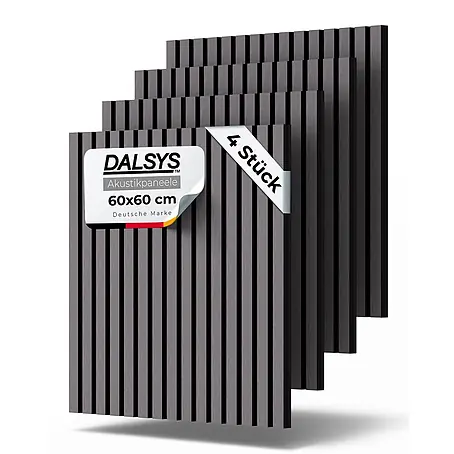 Dalsys  Akustikpaneel 4x 60 x 60cm Grau