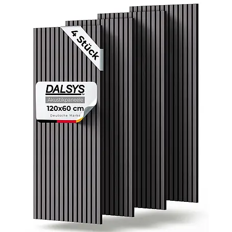 Dalsys  Akustikpaneel 4x 120 x 60cm Grau