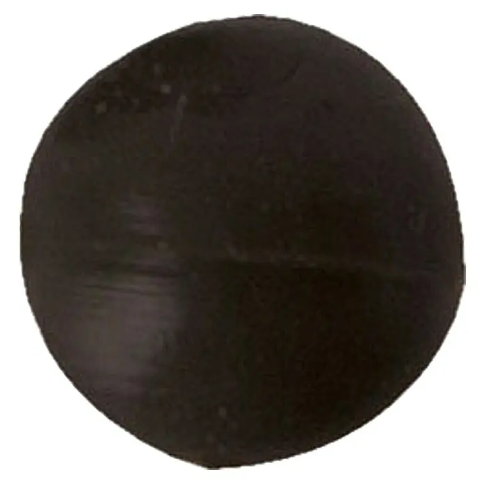 Westline Carp Soft Rubber Bead - Durchmesser: 6 mm, 25 Stk. - Dunkle Kugel mit einer glatten, leicht reflektierenden Oberfläche, ideal für verschiedene Anwendungen.