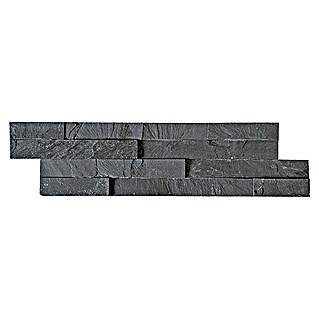 Pločice od ukrasnog kamena Nero Slim (40 x 10 cm, Crne boje, Izgled kamena)