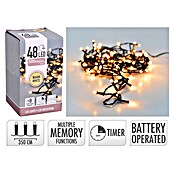 LED-Lichterkette (Innen, Lichtfarbe: Warmweiß, Anzahl Leuchtmittel: 48 Stk., Batteriebetrieben) | BAUHAUS
