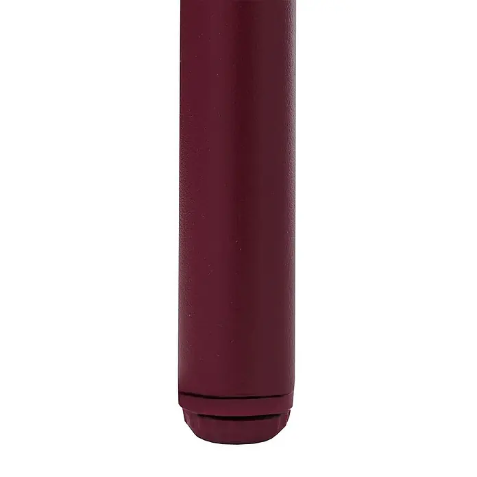 Mendler Gartenstuhl-Set HWC-N41 - 2 Stk., Textil, Bordeaux, Kissen bordeaux, B x T x H: 55 x 55 x 75 cm - Bordeauxfarbenes zylindrisches Stützbein mit abgerundetem Fuß.