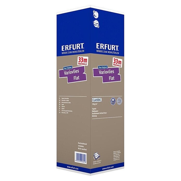 Erfurt Vliestapete (Weiß, Uni, L x B: 33 x 0,75 m)