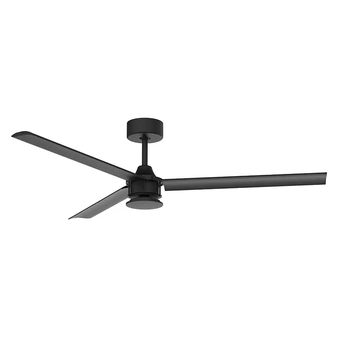 Vam Deckenventilator Vam DC Deckenventilator 3 PLUS 3 Wi-Fi schwarz 132 cm - schwarz, 1.320 mm, 31 W - Mattschwarzer Deckenventilator mit vier geraden Flügeln und minimalistischem Design.
