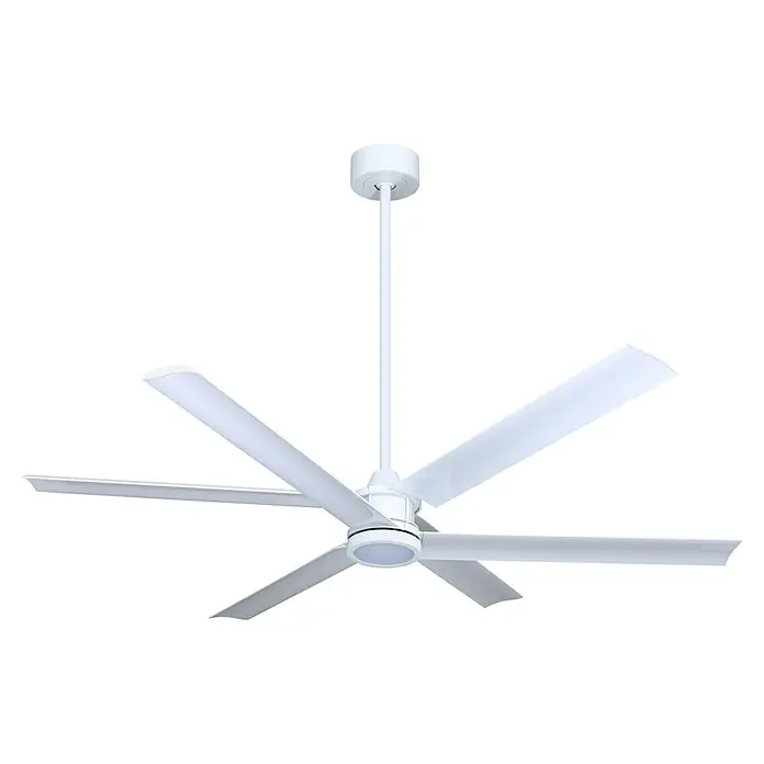 Vam Deckenventilator DC Deckenventilator 3 PLUS 3 Wi-Fi weiß LED - weiß, 1.320 mm, 31 W - Weißer Deckenventilator mit sechs Flügeln und integrierter Beleuchtung.