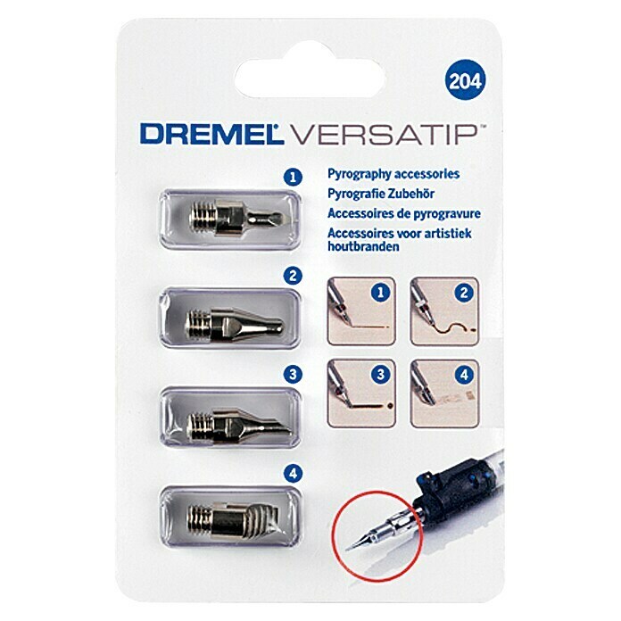 Dremel Brandmal-Set VersaTip Mod. 2044 Stk., Passend für: Dremel VersaTip Front View