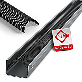 INEFA Dachrinnen Laubschutzgitter 68 mm 2 m Schwarz