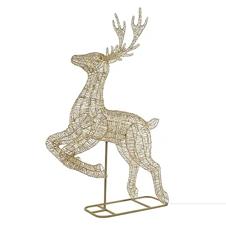 ECD Germany LED Rentier Outdoor XXL Weihnachtsfigur 337 cm Weihnachtsdeko