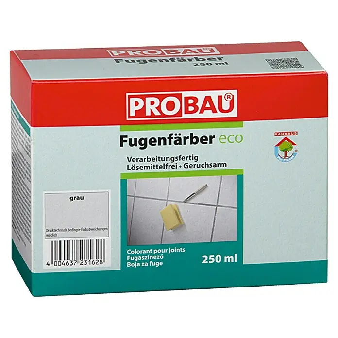 Probau eco Fugenfärber - Grau, 250 ml - Bild einer Verpackung Fugenfärber eco von PROBAU, 250 ml, Farbe Grau.