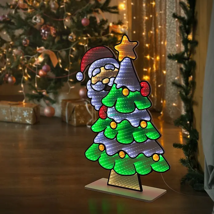 ECD Germany Weihnachtsdeko Weihnachtsbaum LED Infinity Mirror 3D-Effekt online kaufen bei BAUHAUS