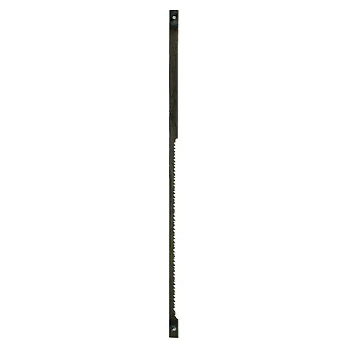 Dremel Moto-Saw Holzsägeblatt MS 52 - Passend für: Dremel Moto-Saw, Länge: 100 mm - Nahaufnahme eines Metallsägeblatts, das für präzise Schneidarbeiten in Holz oder Metall geeignet ist. Das Sägeblatt zeigt feine Zahnungen für saubere Schnitte.