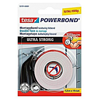 Tesa Powerbond Montageband Ultra Strong (1,5 m x 19 mm)