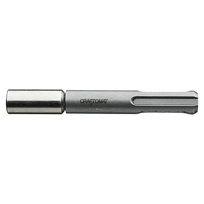 Craftomat Bithalter - Magnetisch - Nahaufnahme eines Craftomat SDS-Plus-Adapters, ideal zum einfachen Bohrerwechsel und für verschiedene Bohrarbeiten.