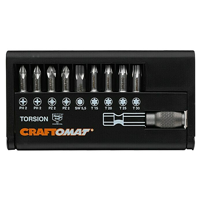 Craftomat Bitset Stainless (10-delig, Roestvrij staal)